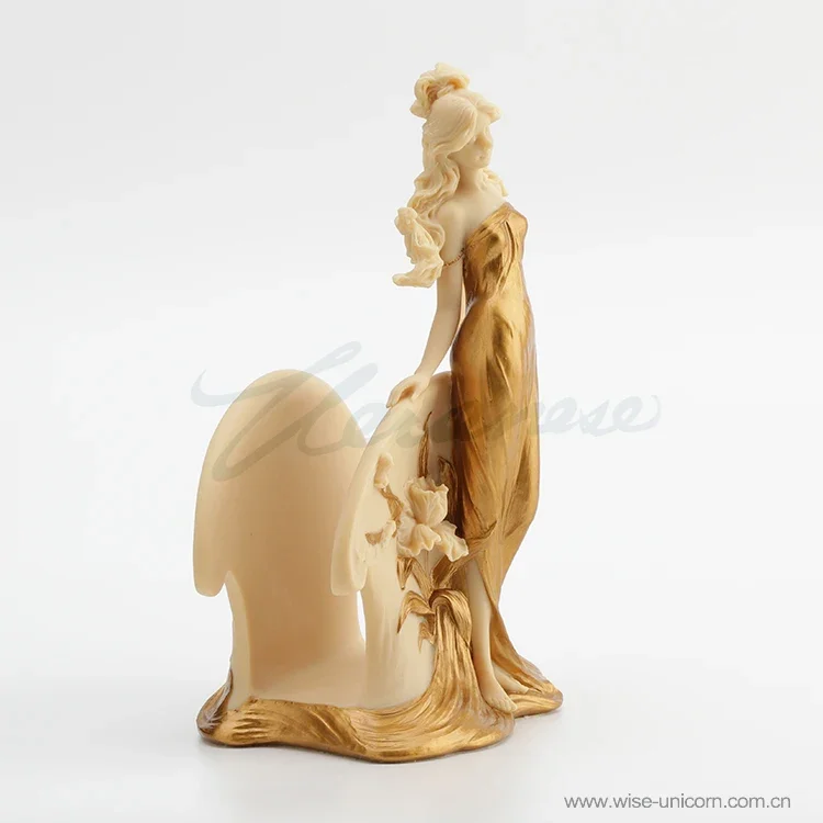 

Creative Girl Standing Hands Holding Figurine Napkin Holder - Modern Art Sculpture Home Decor Accessory Unique Birthday Gift