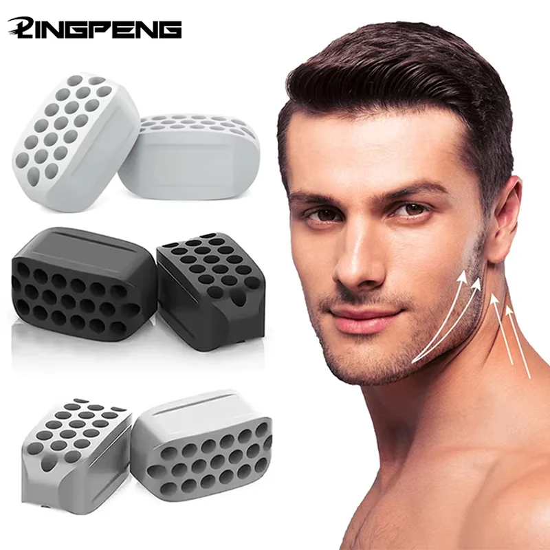 Silicone Jaw Exerciser Facial Trainer & Jawline Fitness Ball Neck Toning Equipment Facial Beauty Tool Double Chin Exerciser