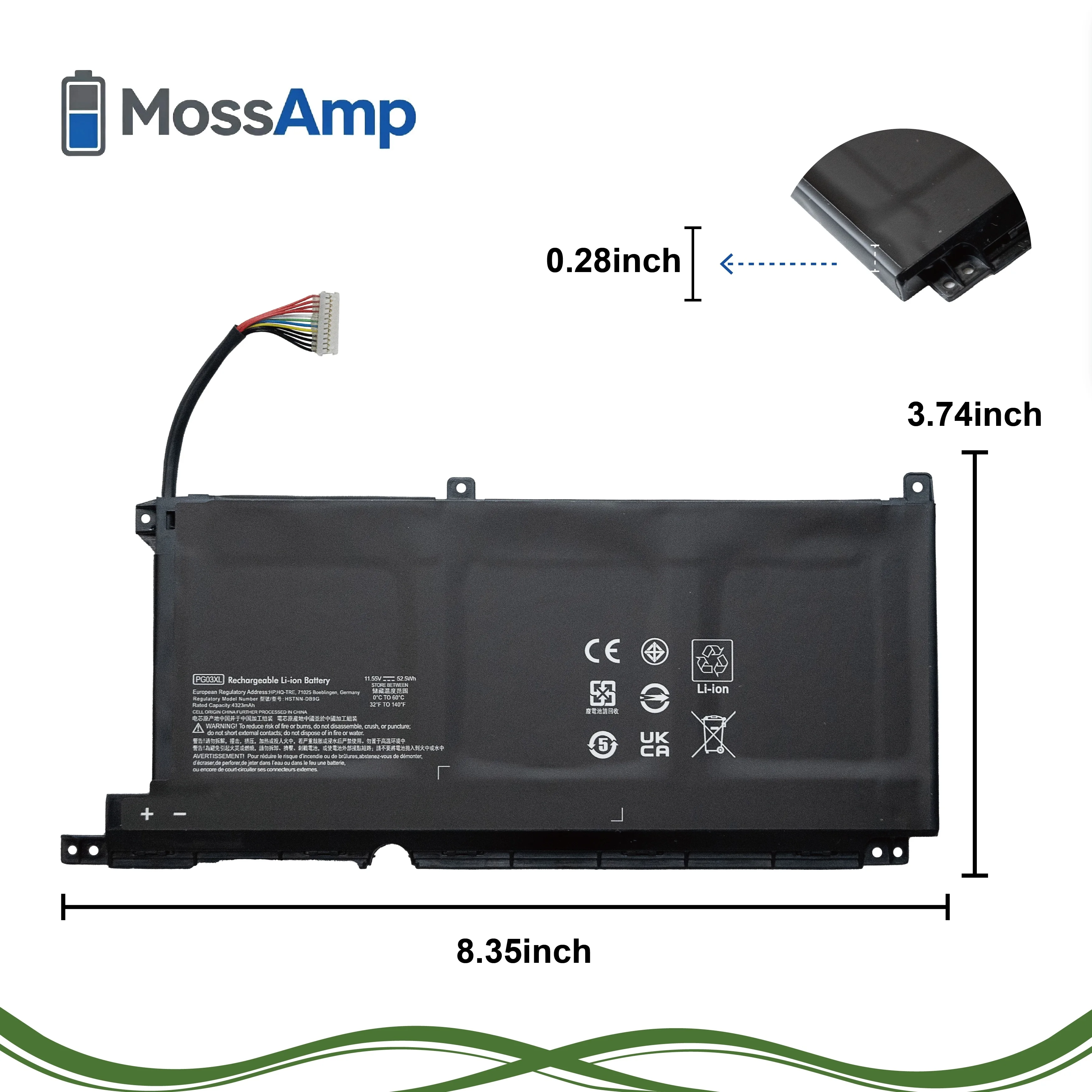 MossAmp PG03XL Laptop Battery - Pc Gaming Hp review and price