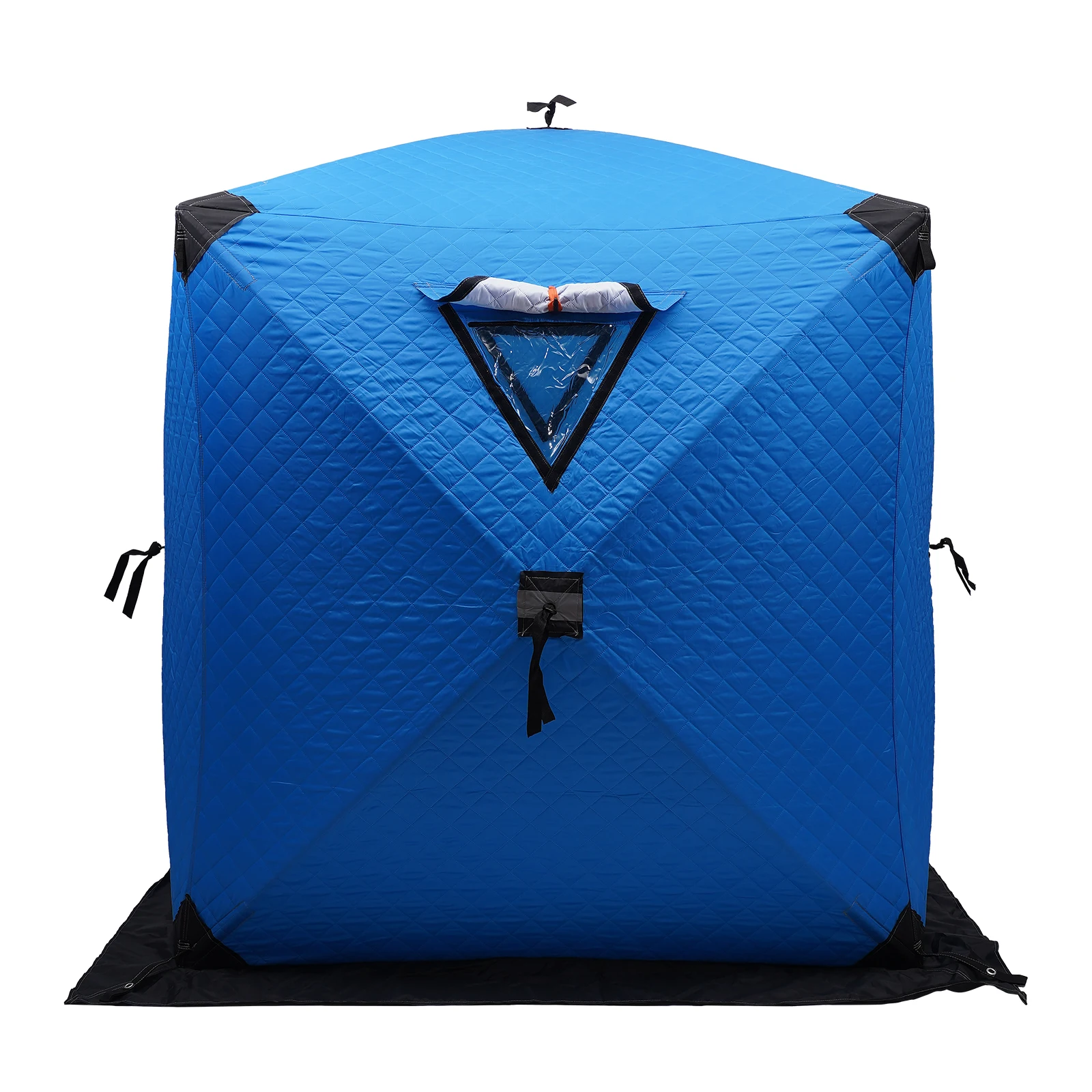 Portable Ice Fishing Shelter, 210D Oxford Fabric, Fiberglass Rods,  Double Windows for Ventilation