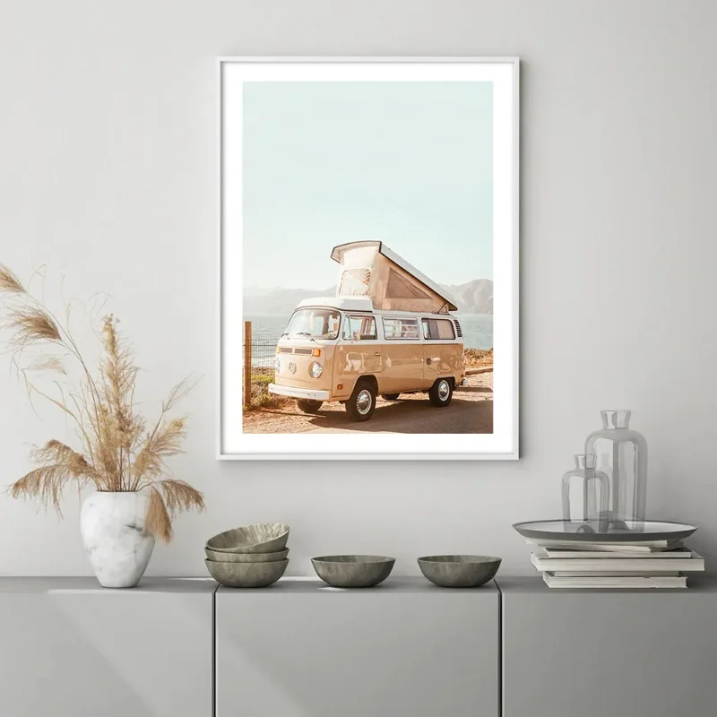 الصيف كاليفورنيا تصفح الشاطئ الغروب ركوب الأمواج الساحلية الملصقات والمطبوعات قماش الطباعة جدار صورة فنية لديكور غرفة المعيشة #4