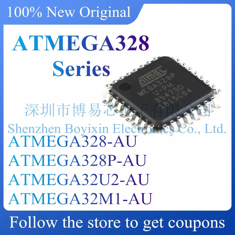 

NEW ATMEGA328-AU ATMEGA328P-AU ATMEGA32U2-AU ATMEGA32M1-AU Original Product.