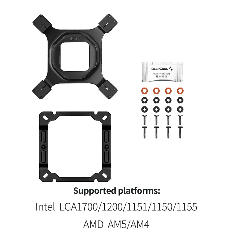 DeepCool AK500S Digital Display 5 Heatpipe CPU Cooler AM4 AM5 LGA1700 115X 1200 Processor Cooler Computer Air Cooler Heat Sink