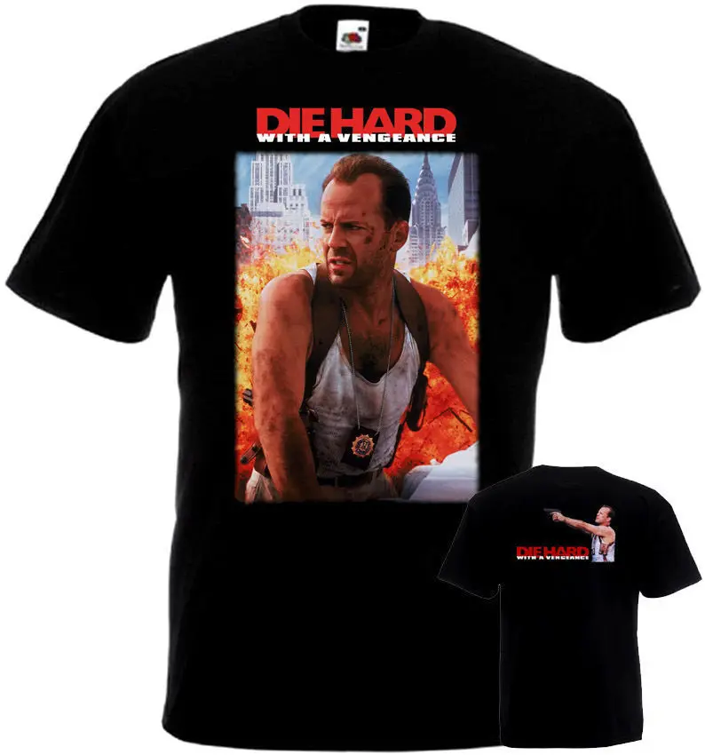 Die Hard 3 T shirt double sided black movie poster all sizes S-5XL