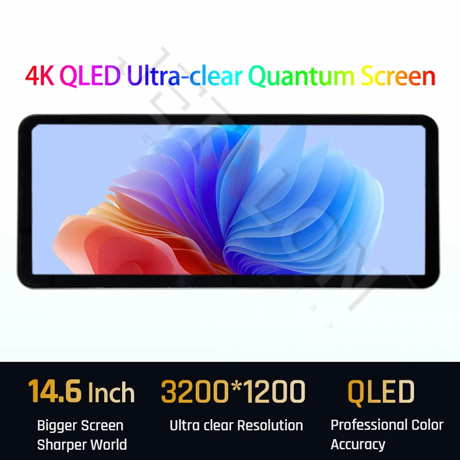 14.6" For Mercedes Benz C Class Car Radio 3200x1200 Qled Screen Android GLC 2016-2019 Car Multimedia Player Screen GPS Carplay