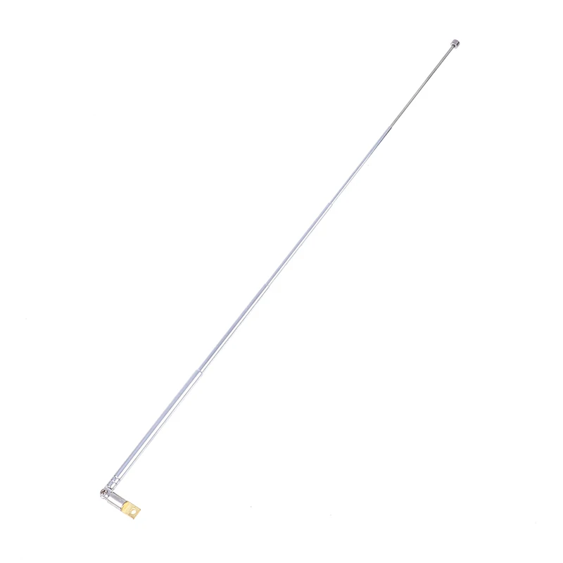 1Pc 37cm 5 Section Audio Radio Telescopic Stretch Adjustable Rod Antenna