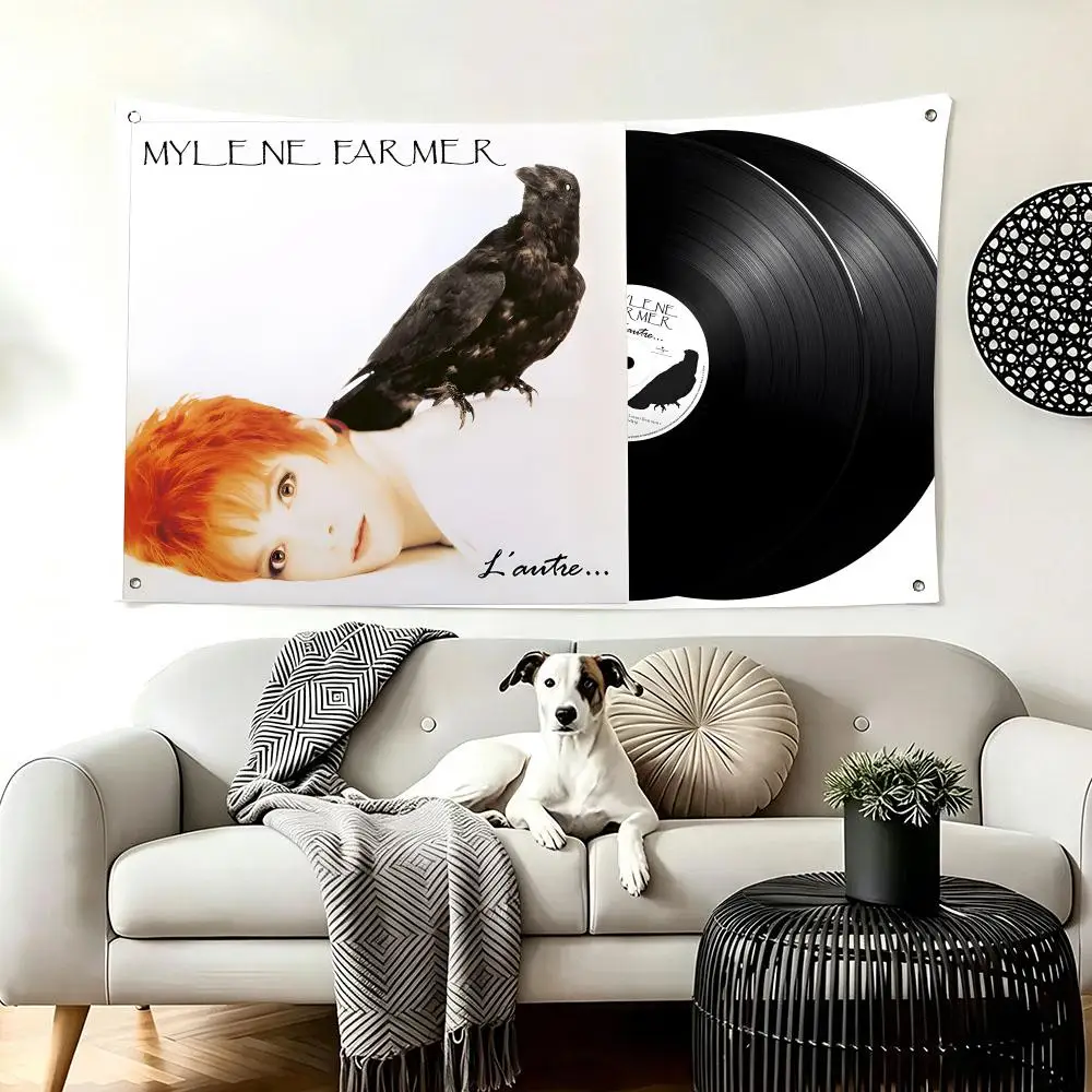 French Synth‑Pop M-Mylene Farmer Flags  For Living Room Home Dorm Decor Wall Outdoor Camping Party Banner Gifts