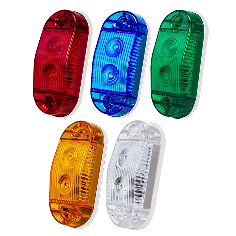 2 LED Car Truck Side Marker Lights External Square Lights Warning Tail Light Auto Trailer Truck Lorry Clearance Lamps 12-36V