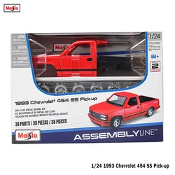 Maisto 1:24 modificado 1993 Chevrolet 454 SS Pick-up ensamblado simulación de aleación modelo de coche artesanía decoración colección herramienta de juguete