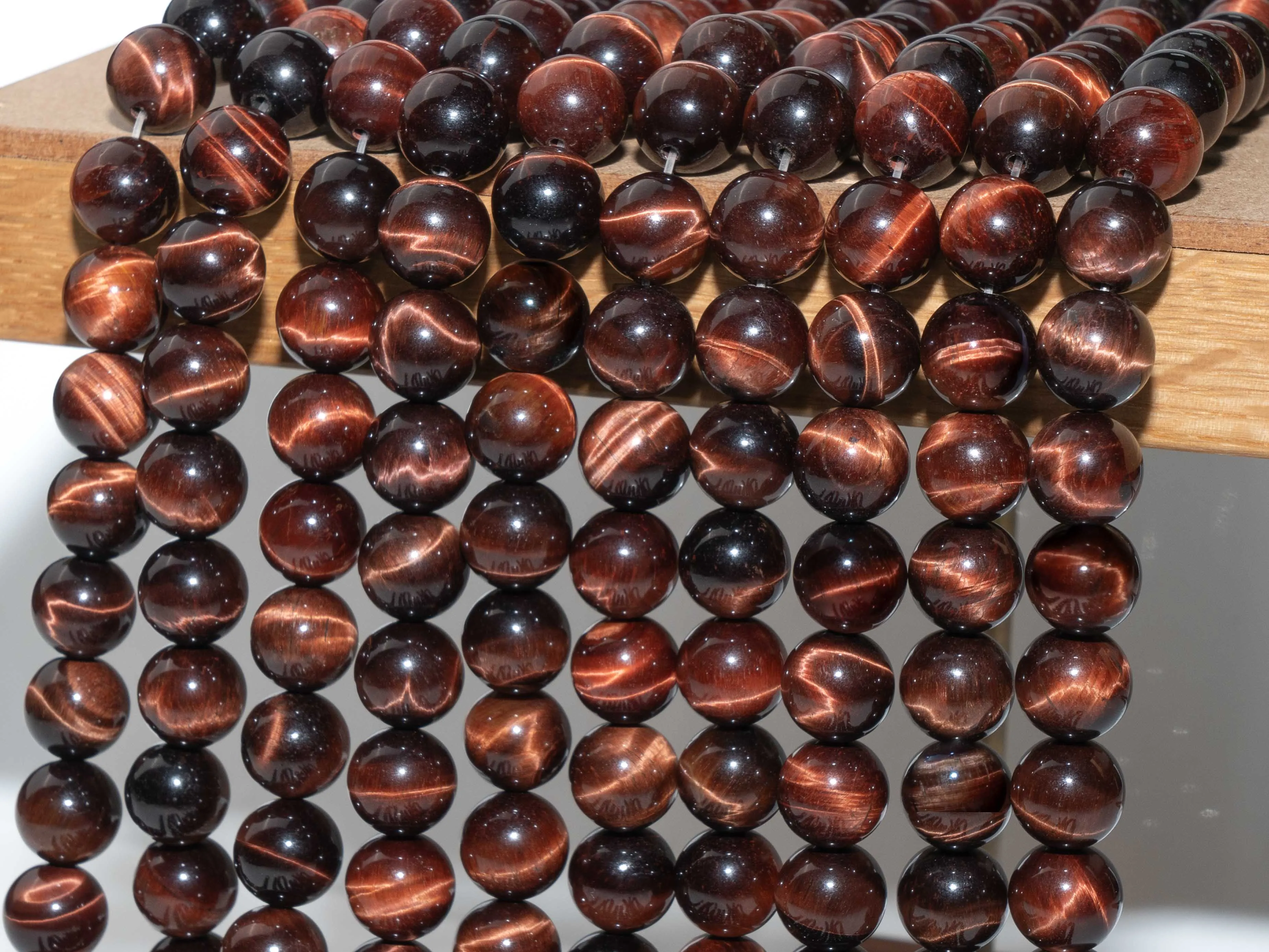 Natural Stone  Mahogany Red Tiger Eye Beads  Gemstone Loose Beads Round Shape Size Options 4/6/8/10/12mm for Jewelry Making