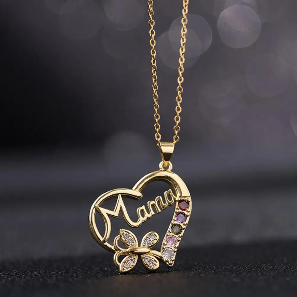 Pendant Necklace Attractive Hypoallergenic Charm Necklace Mother Day Mama Pendant Chain Necklace Jewelry Accessory