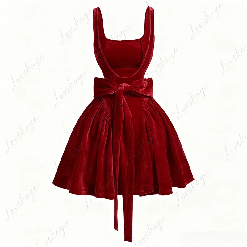 

Осеннее новое стильное элегантное праздничное платье высокого класса с открытой спиной и бабочкой для молодых девушек для официальных мероприятий