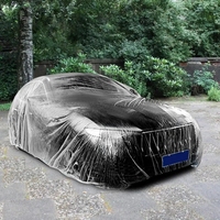 Universal Protective Shield Disposable Transparent Car Cover Dust-Proof Full Cover for Sedan SUV Van for Jeep Vehicle Automobile