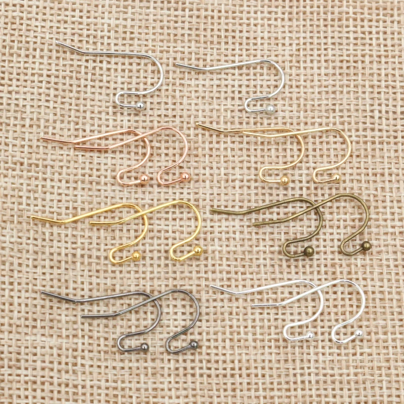 100 sztuk/partia 21x16mm DIY kolczyki ustalenia kolczyki zatrzaski haki armatura DIY tworzenia biżuterii akcesoria mosiądz hak...
