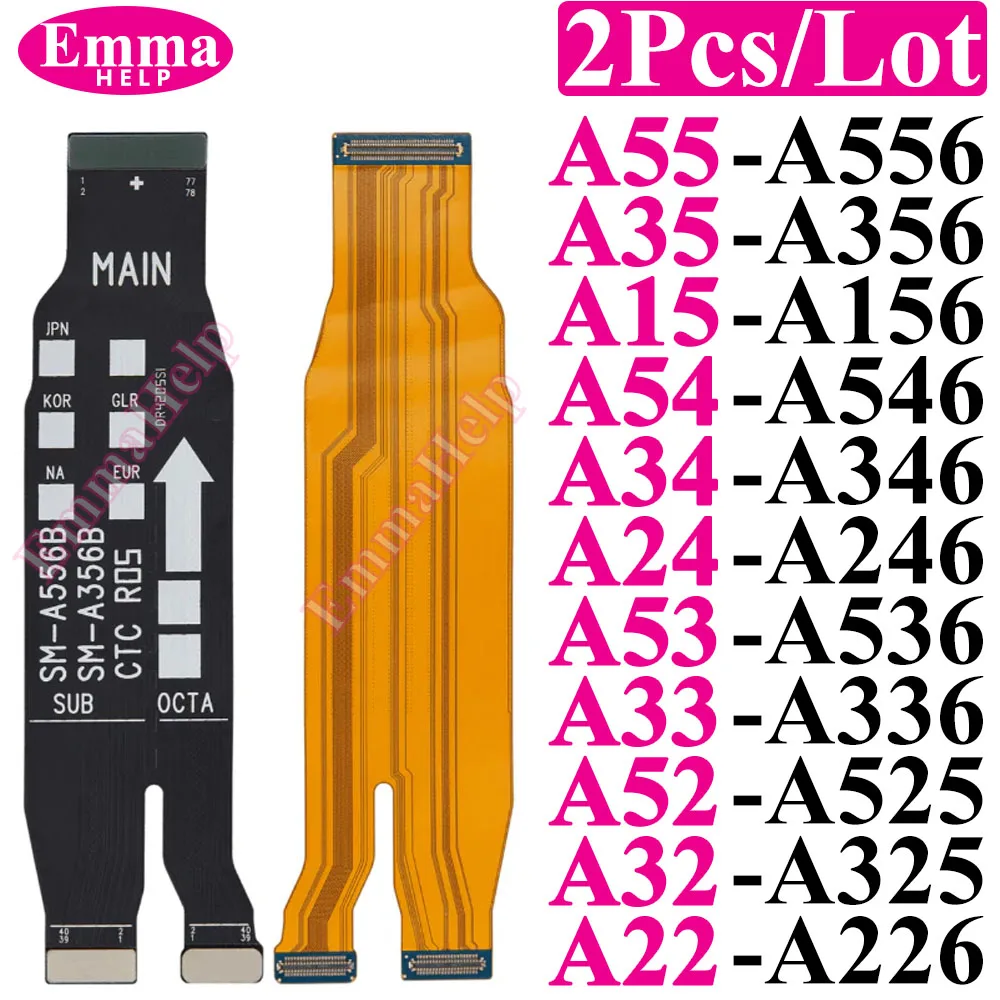 2Pcs Main Board Motherboard Flex Cable For Samsung A15 A21 A22 A32 A33 A34 A35 A42 A52 A52S A72 4G A53 A54 A55 A72 A73 5G A52s