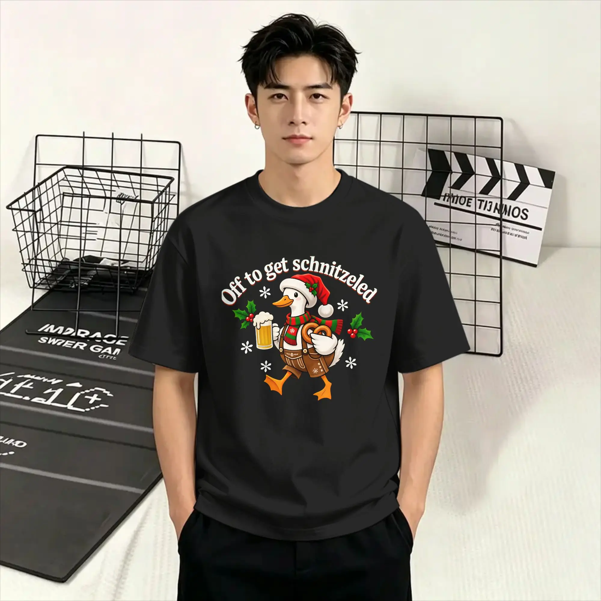 Off to Get Schnitzeled Men's T Shirts Oktoberfest Funny Tees Short Sleeve Round Collar T-Shirts Pure Cotton 4XL 5XL Tops
