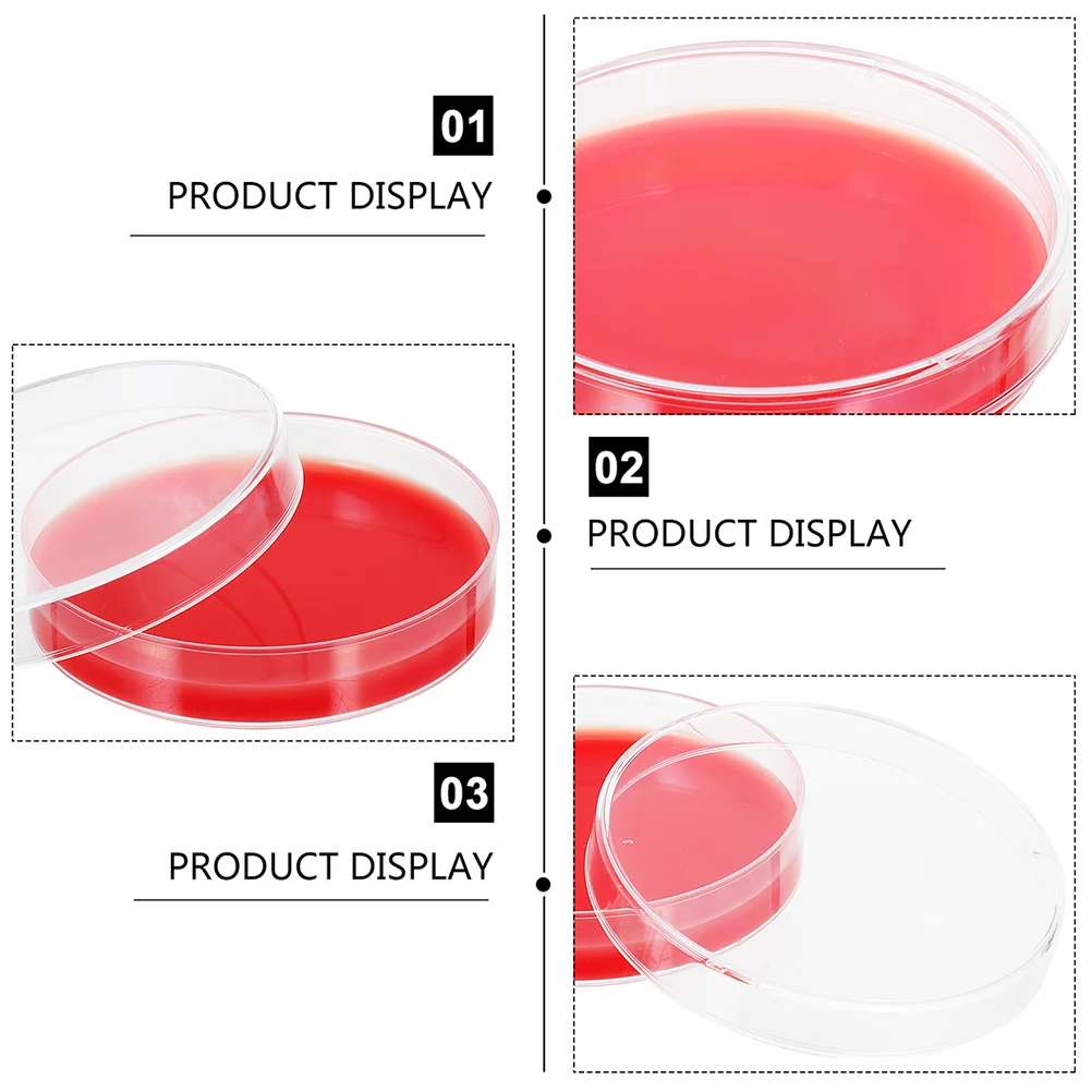 Kit de culture de laboratoire Petri, plaque d'agar sanguin, kit de croissance moyenne, plats Amylu avec veds, produit fini, 10 pièces