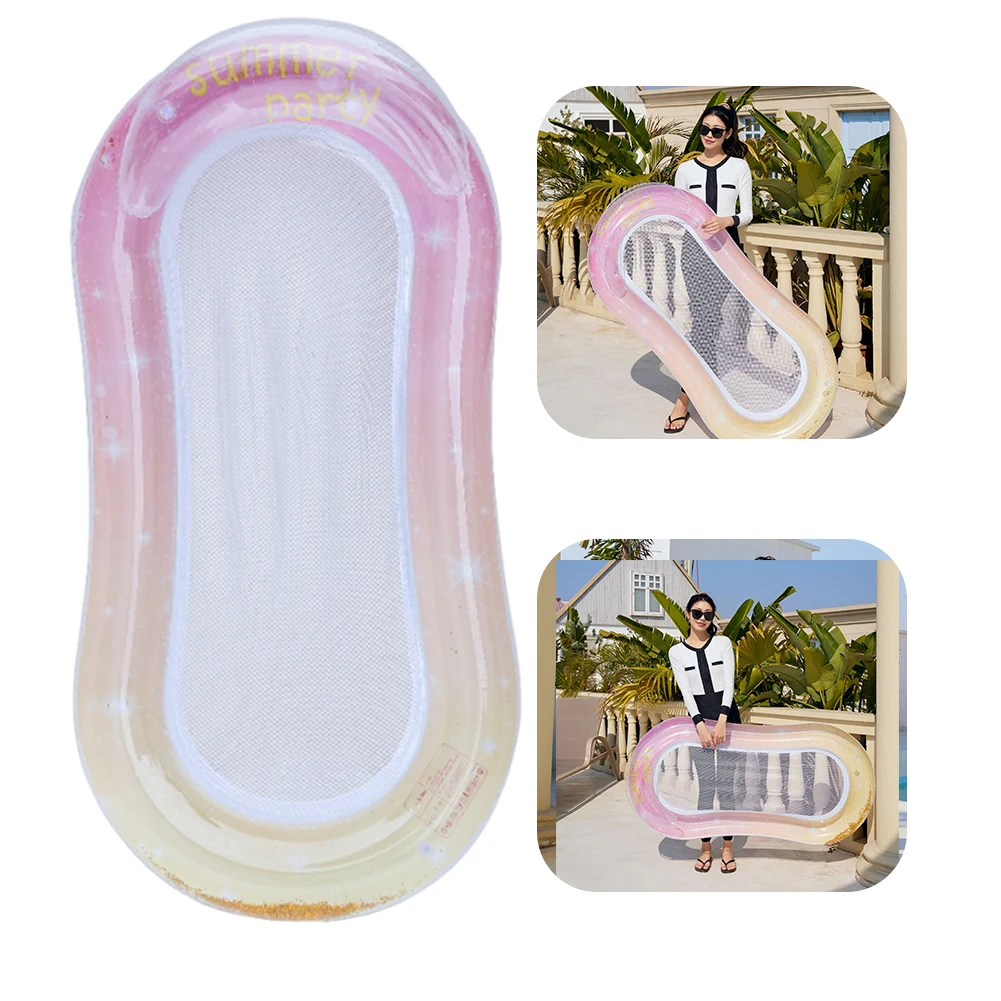 

Inflatable Pool Float Pool Lounge Float with Backrest Pool Floating Bed Pool Float Lounger Water Floating Recliner for Water Fun