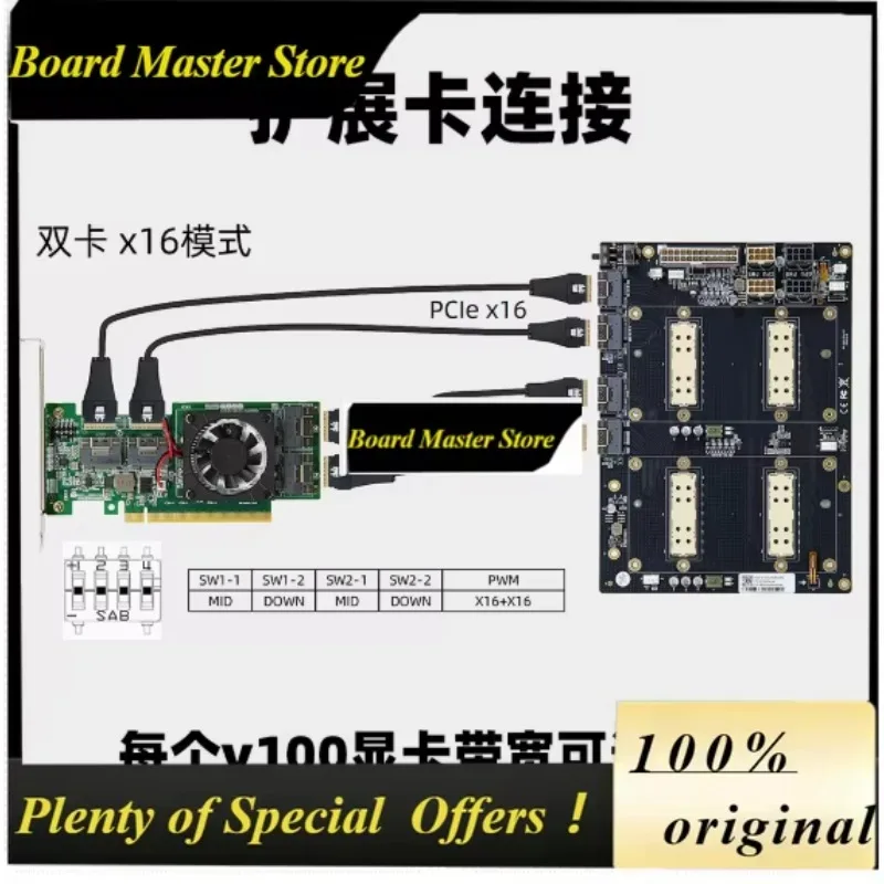BoMaS1pcs For V100 Sxm2 Dual Sim Pass-through 300g Nvlink Interconnect Aom-sxmv Simplified Version