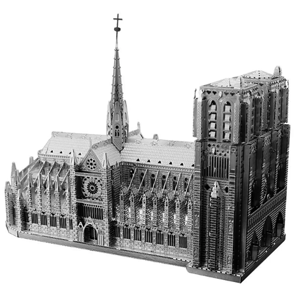 Notre Dame de Paris 3D Puzzle metalowe zestawy modeli DIY wycinane laserowo Puzzle wyrzynarka zabawkowa dla dzieci