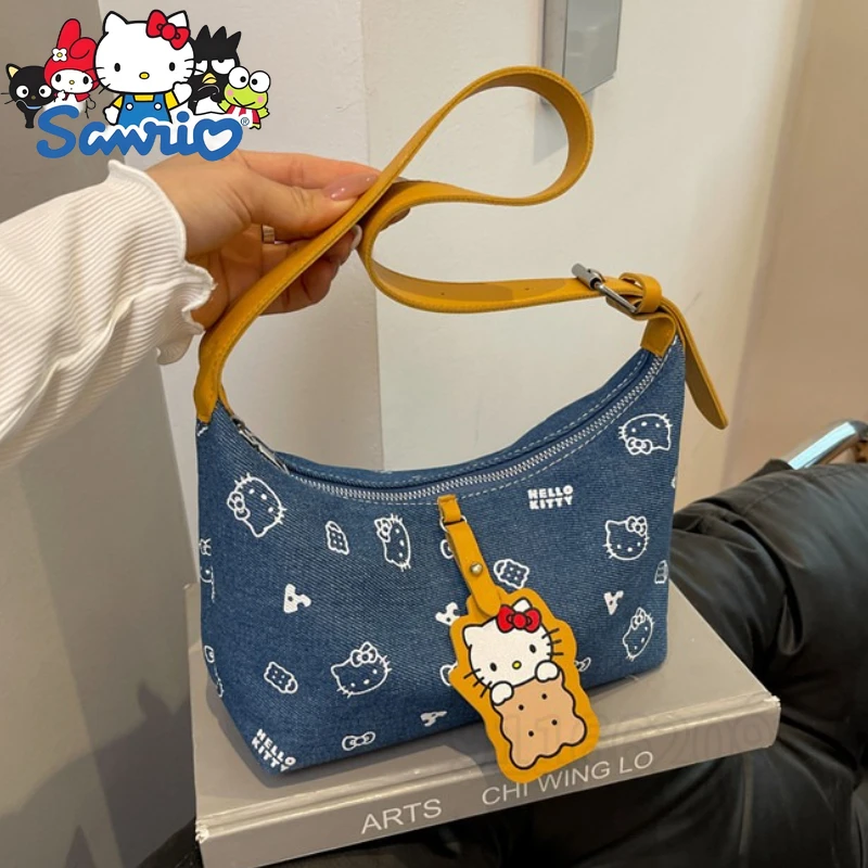 Sanrio Hello Kitty New Women's Mini Handbag Fashion Trend Women's Shoulder Bag Cartoon Cute Mini Casual Women's Bag