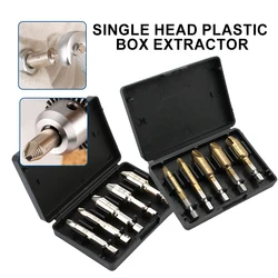 5pc hexagonal handle single head screw extractor wooden screw iron screw slide tooth broken end removal power tool accessory set
