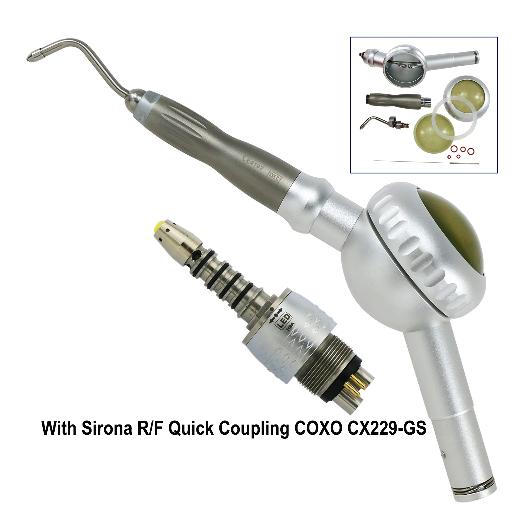 

BaiYu Dental Prophy Jet Mate Unit Polisher Air Flow Teeth Hygienist Polishing With COXO Sirona R/F Quick Coupling Coupler