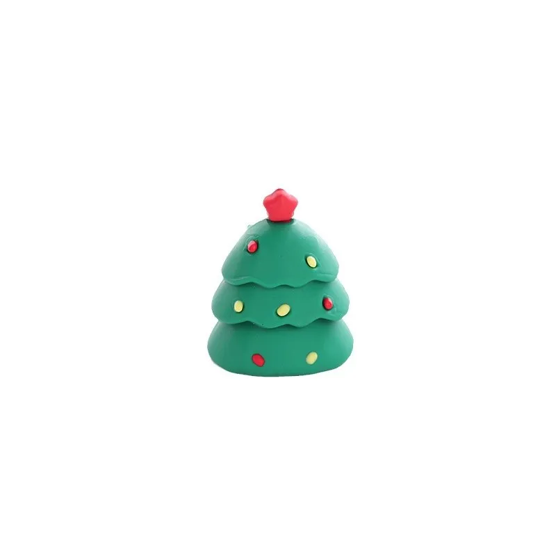 2026 عام عيد الميلاد براية أقلام لطيف دليل صغير لينة المطاط براية أقلام شجرة عيد الميلاد الإبداعية براية أقلام