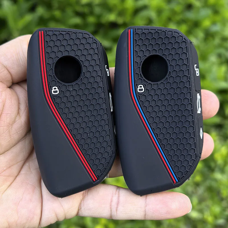 Fashion Silicone Car Key Fob Cover Case For BMW 530i 540i 550e 750e 740i 760i X1 X2 X5 X6 X7 M5 iX1 iX2 iX XM i5 i7 2024 2025