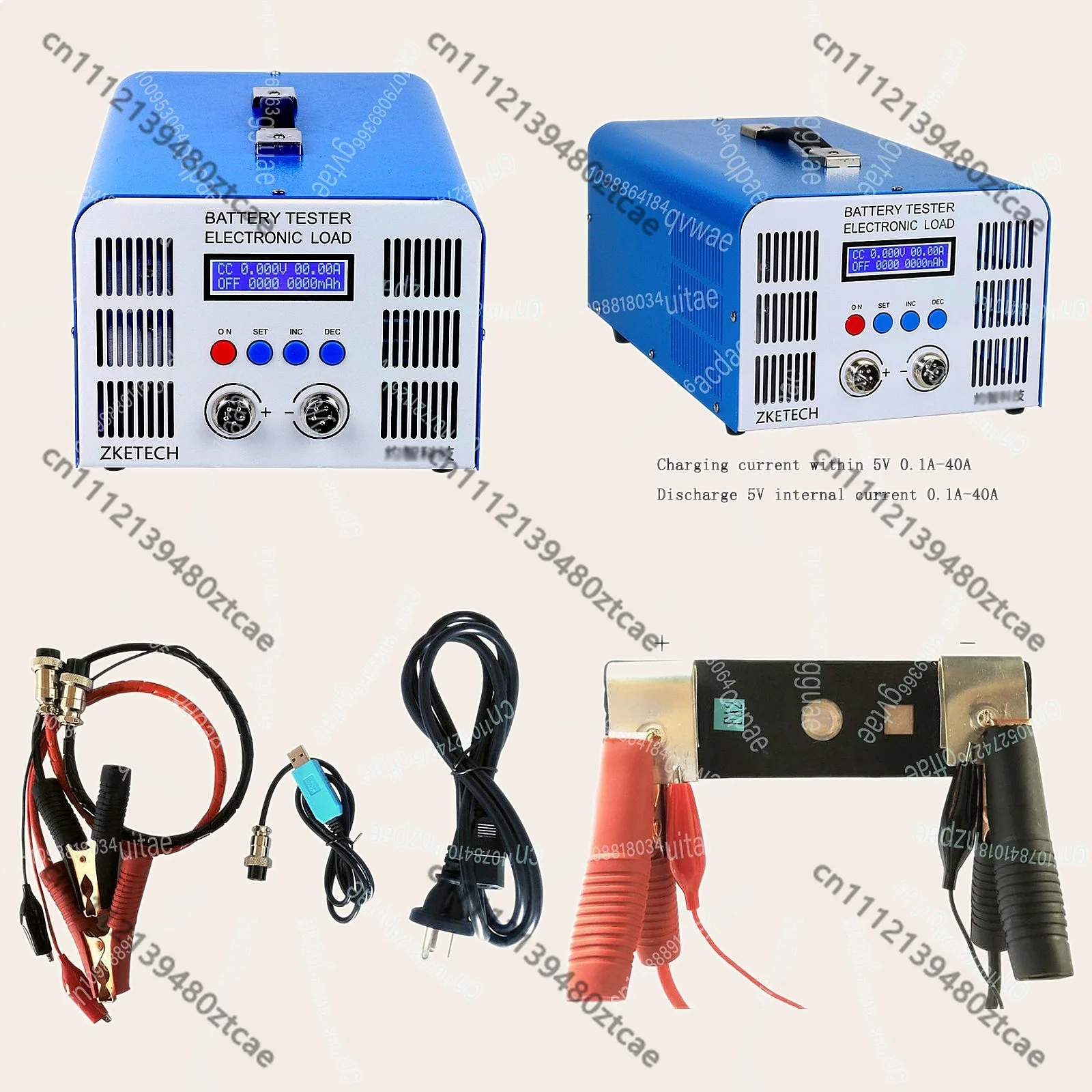 

40A High Current Lithium Battery Capacity Tester 5V Charge Discharge Analyzer