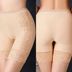 Plus Size Safety Short Pants Women Seamless Under Skirt Boxers For Women Sexy Lace Anti Chafing Panties Underwear