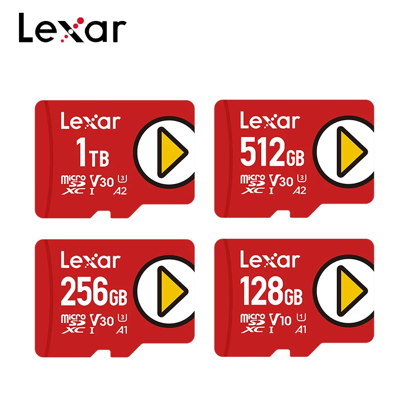 Lexar Micro SD Card MicroSDXC 128GB A1 V10 TF Card Play 256GB V30 A2 512GB 1TB Flash Memory Card UHS-I for Nintendo Switch