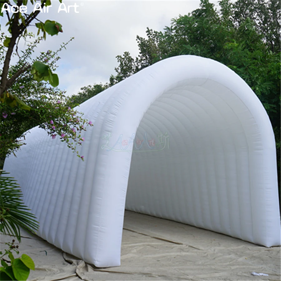 Tragbares Riesiges Weißes Event-Zelt, Party-Dekoration, Outdoor-Werbung Tunnel-Stand, Temporärer Unterstand Aufblasbarer Torbogen