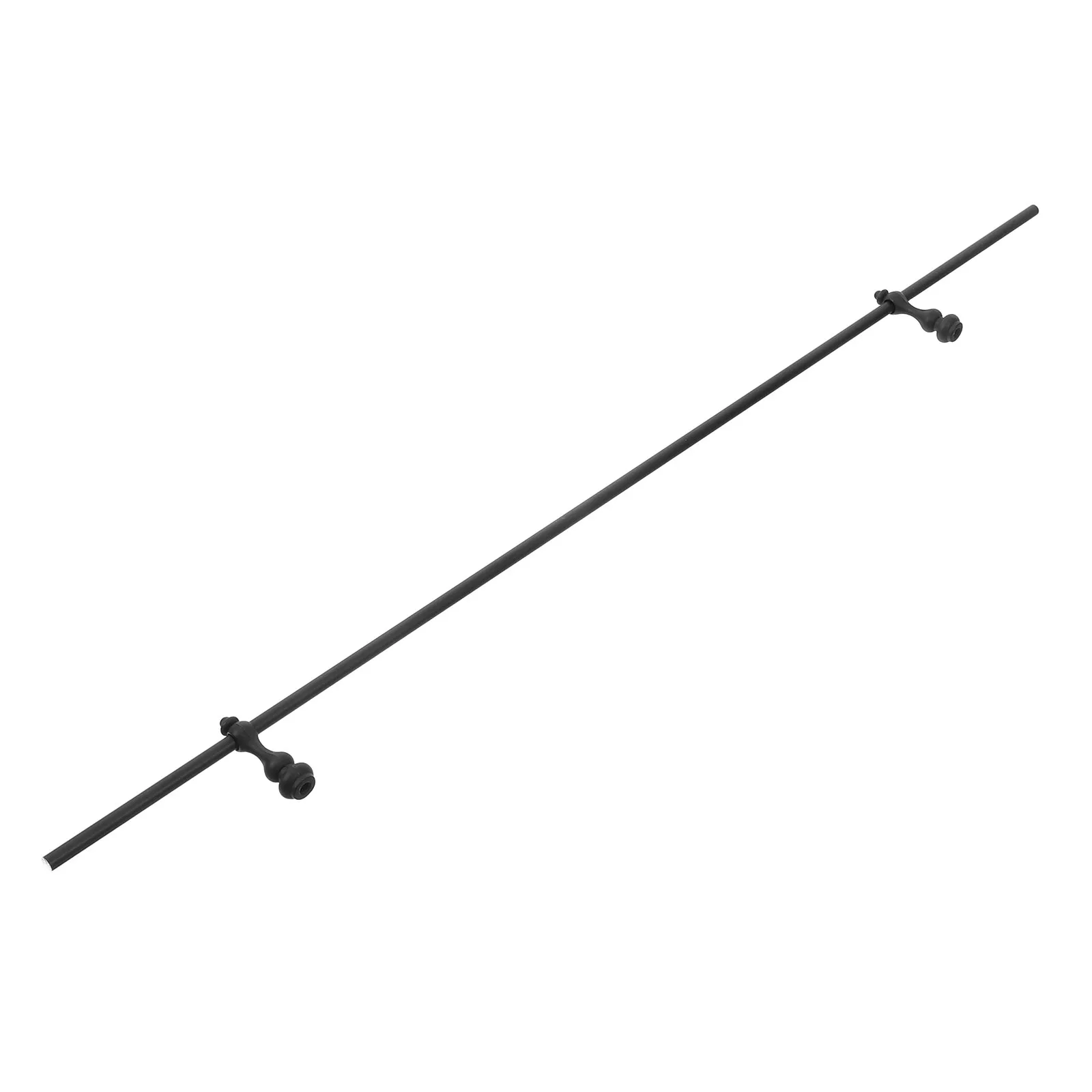1Set Gallery Rail Aluminum Shelf Front Guard .7in Black Finish Anti-Fall Shelf Retainer for Wine Cabinet Bookshelf Spice