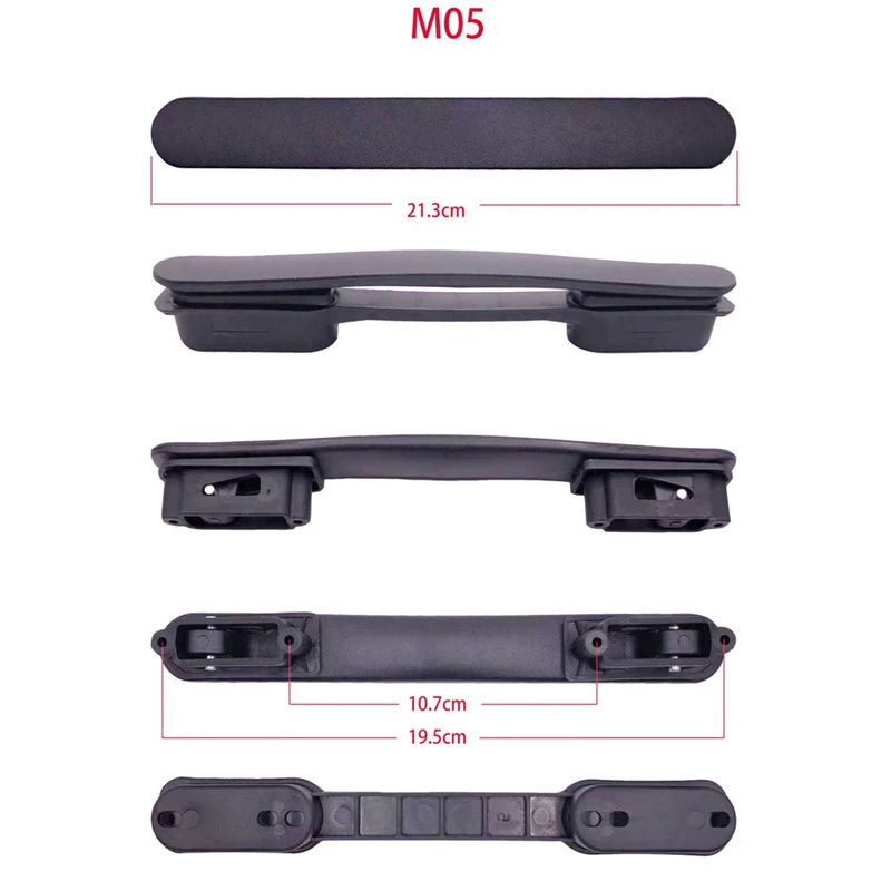 قبضة مقبض أمتعة سوداء عالمية للسفر ، مقبض عربة ، مقبض حقيبة ، استبدال مقبض حقيبة ، ملحقات