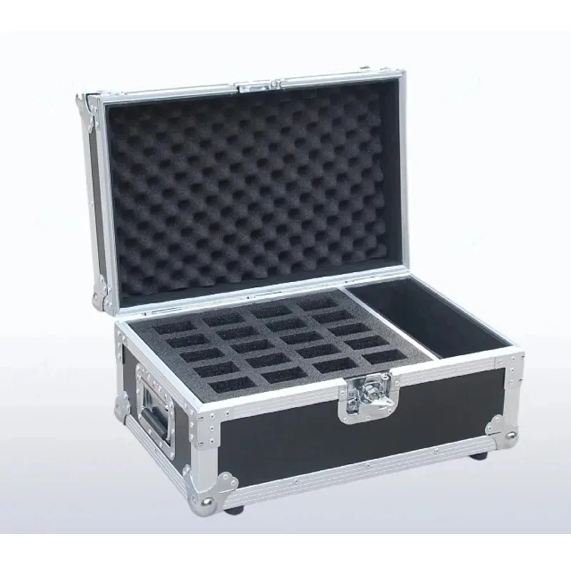 Aluminum Alloy Microphone Storage Case, Portable Flight Air Box for Wireless Headband, Lavalier, Handheld Mic and Receiver