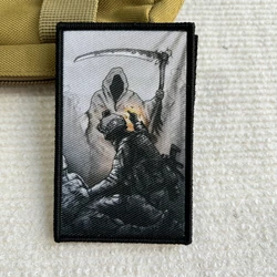 “Not Today” Death and Soldiers Patch Military Medical Morale Badge Armband Printed Hook&Loop Patches Tactical Backpack Stickers