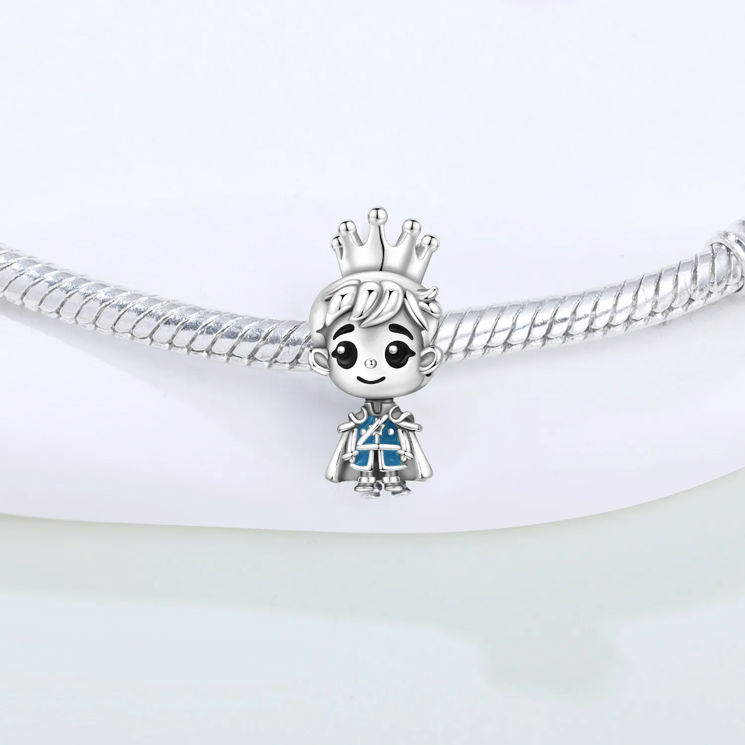 

PANPOKI 925 Sterling Silver Prince Cartoon Character Beads Original Pendants Bracelet Charm Jewelry Party DIY Trendy Gifts