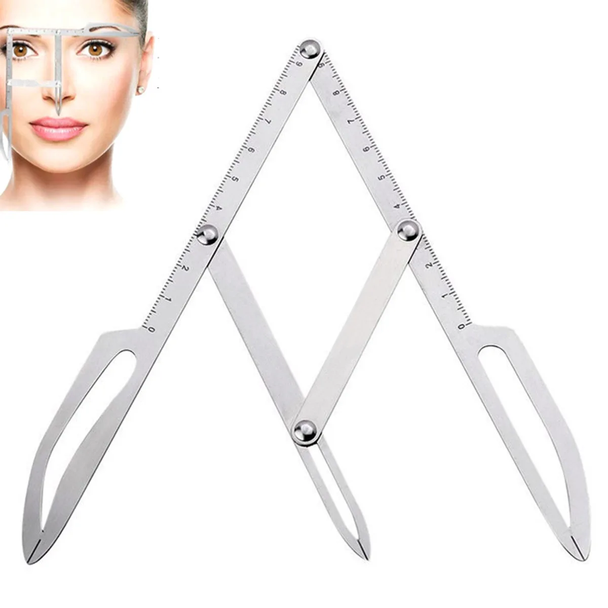 DIY Eyebrow Positioning Measure Tool Tattoo Calipers Eyebrow Golden Scale Ruler Eyebrow Grooming Stencil Shaper