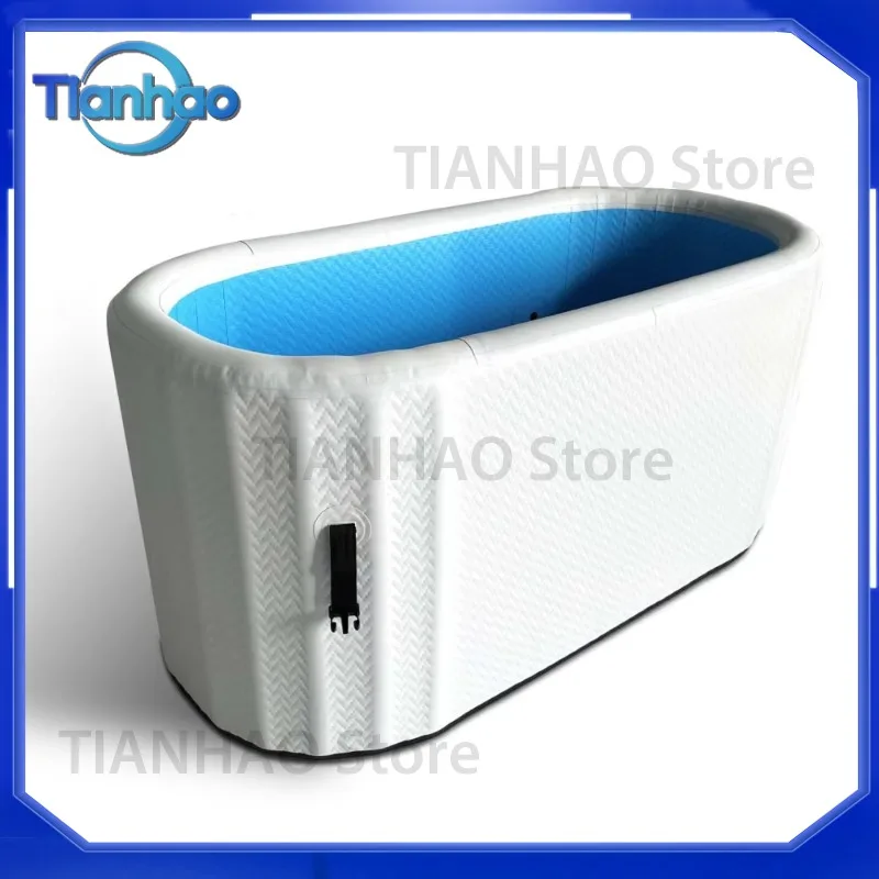 Design Inflatable Ice Bath Bucket Cold Plunge Tube Inflatable Bathtub with Steps