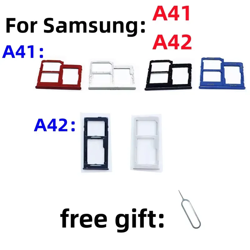 SIM card SD card tray chip slot casing card holder for Samsung Galaxy A41 A42 sm-a159f 4226b A4260 426ds drawer chip card tray