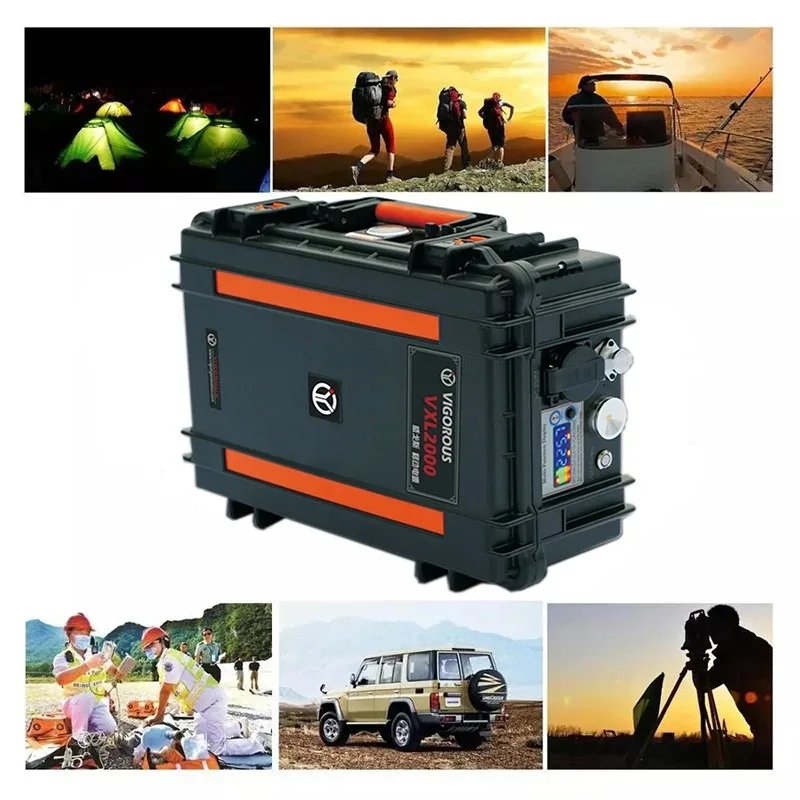 Portable Solar Generator On Suitcase  System 18650 With Power Bank Camping Kit