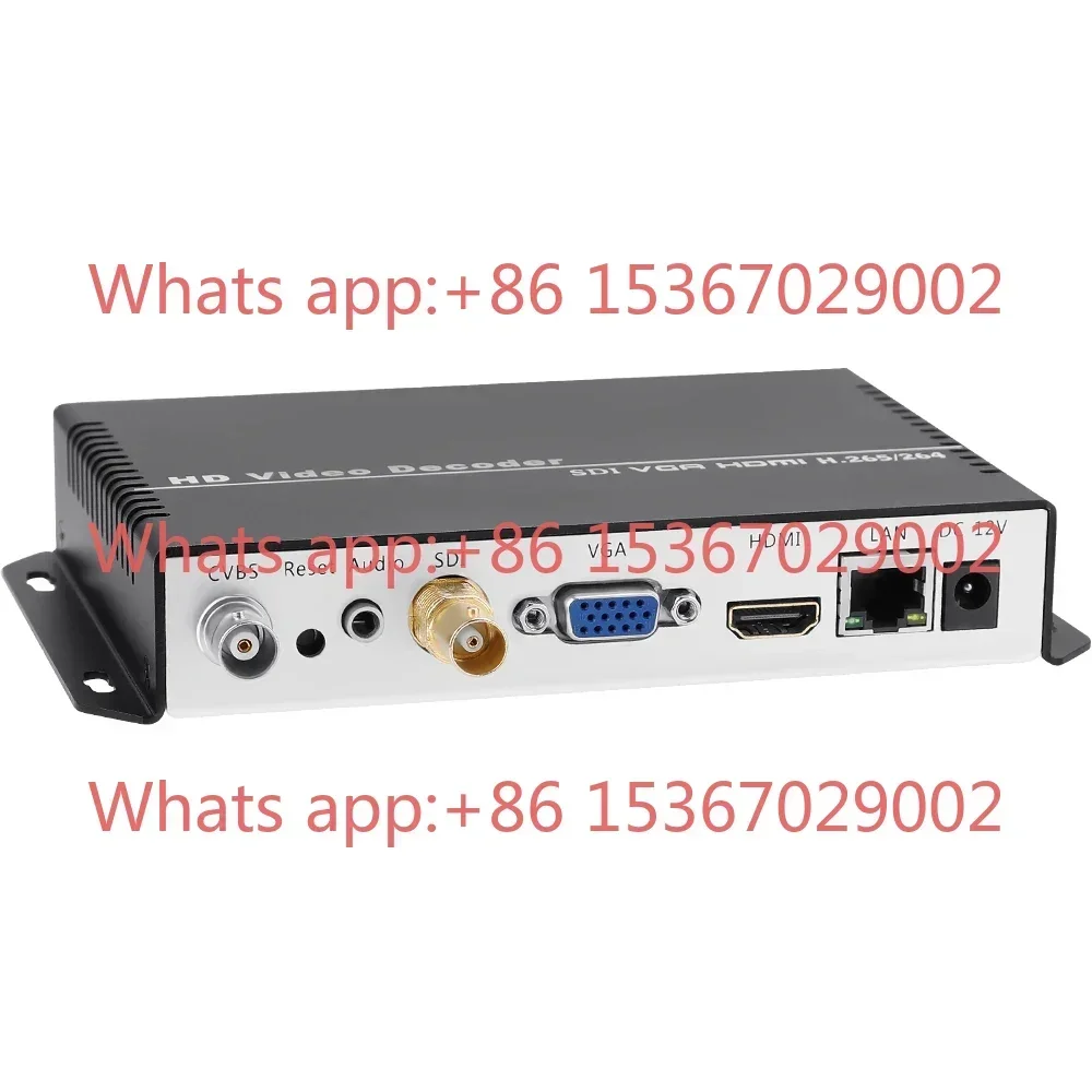 4K HD HEVC H.265 H264 IP SRT RTMP RTMPS To SDI  CVBS VGA Audio Video Decoder For IP Camera