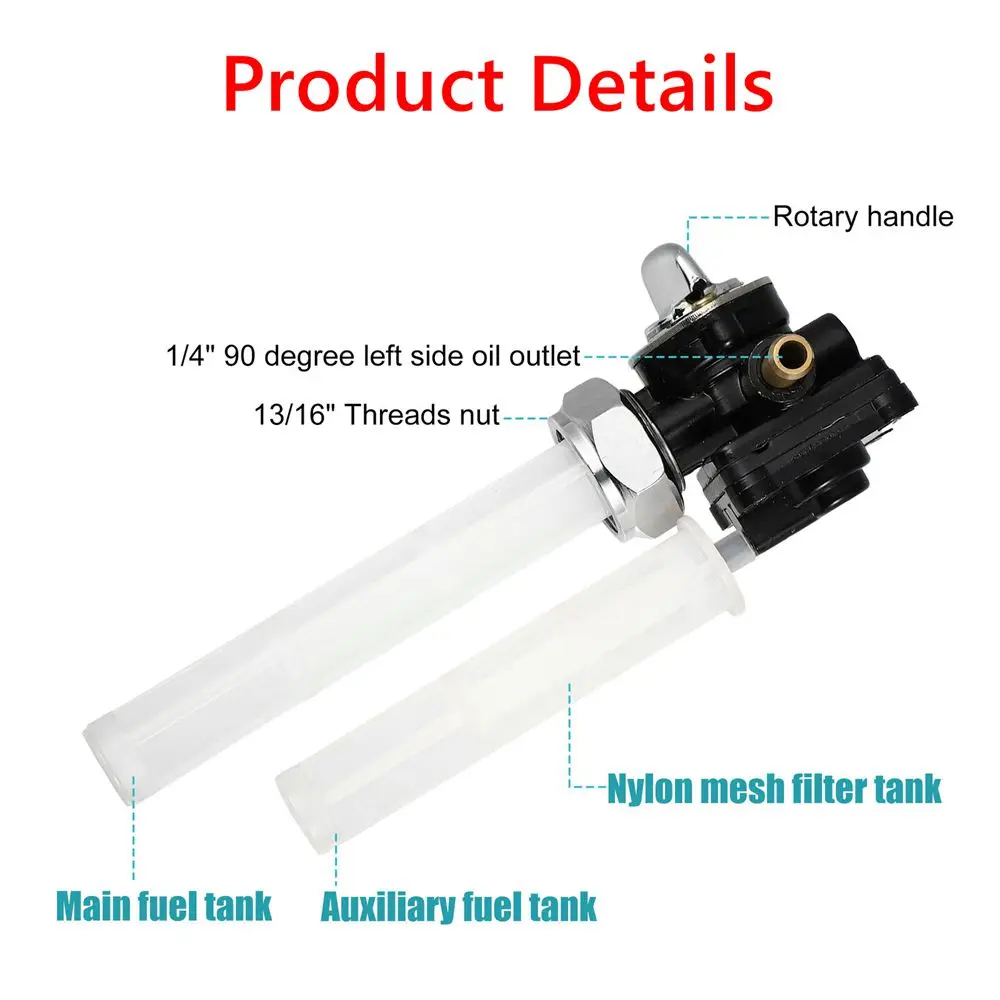 High Quality Fuel Valve Petcock With Male Thread Features Motorcycle Parts 61338-94D 22mm For Harley FLST FXST FLT FXD 1995-2001