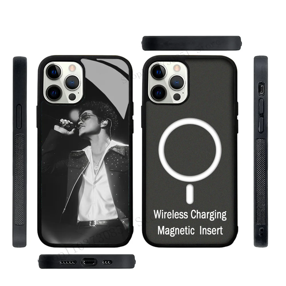 Singer B-Bruno Mars Phone Case Mobile Phone Cases For IPhone 15 14 13 Pro Max 11 12 Mini Alex Mirror TPU Shell