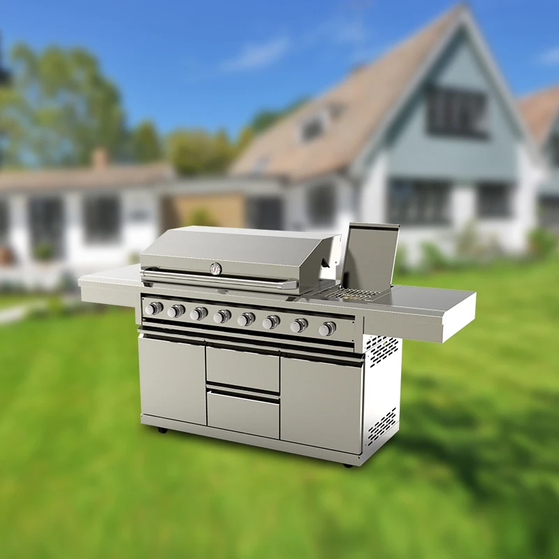 New Design American BBQ BBQ Outdoor Kitchen Professional Gas BBQ Machine