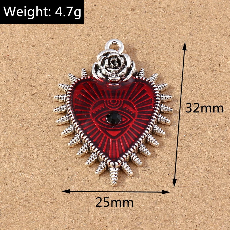 4 Stück Legierung Religiöses Kreuz Charms für Schmuckherstellung Gothic Punk Metall Anhänger DIY Ohrringe Halskette Zubehör Zubehör – Detail 2