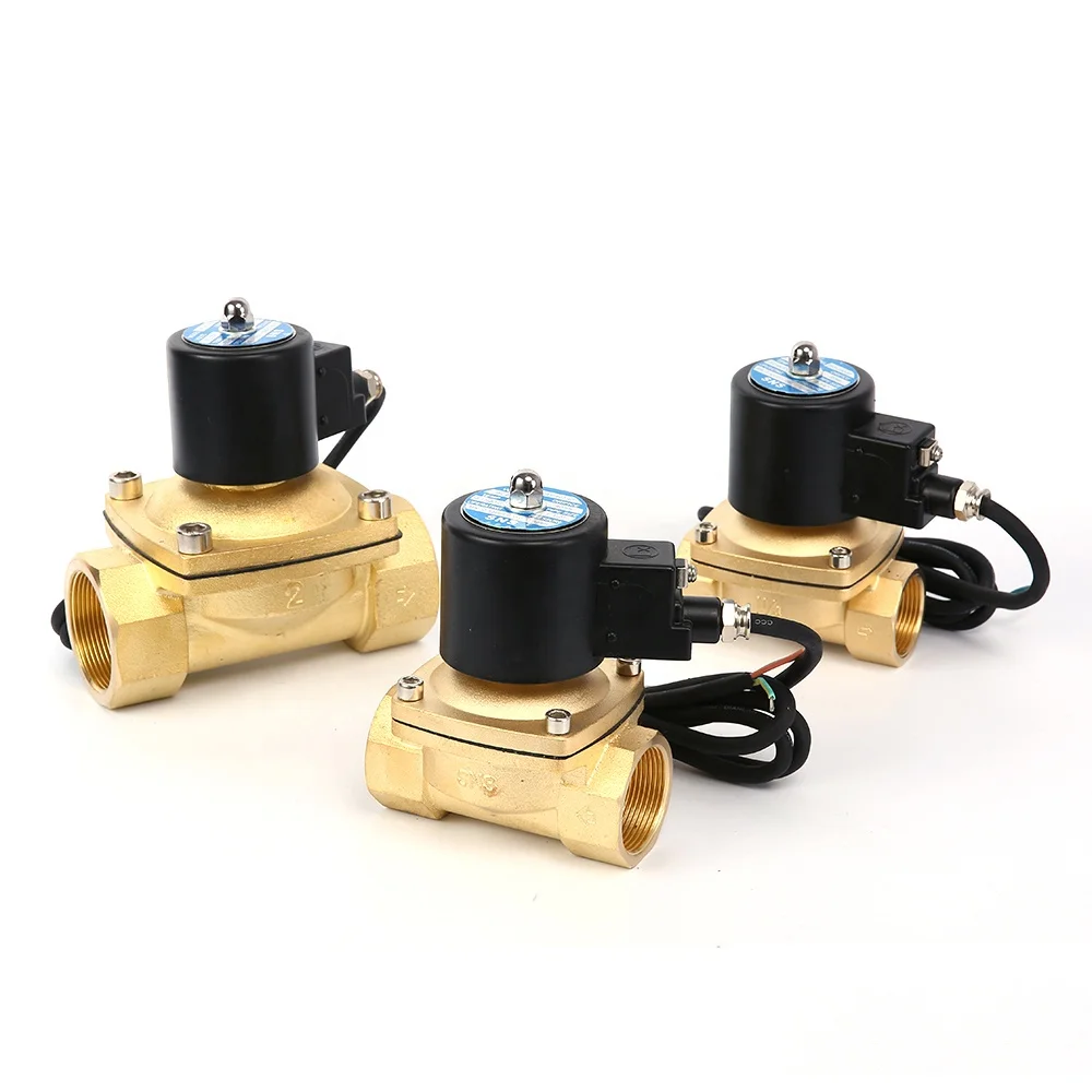 2WS Series Brand Brass 2/2 Way Normally Closed 3/8 Inch Waterproof Solenoid Valve