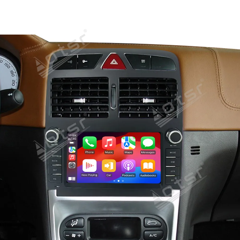 7 Inch HD Screen For Peugeot 307 2004-2013 Android 14 CarPlay Radio GPS Navigatio Touch Screen Multimedia Player Stereo Headunit