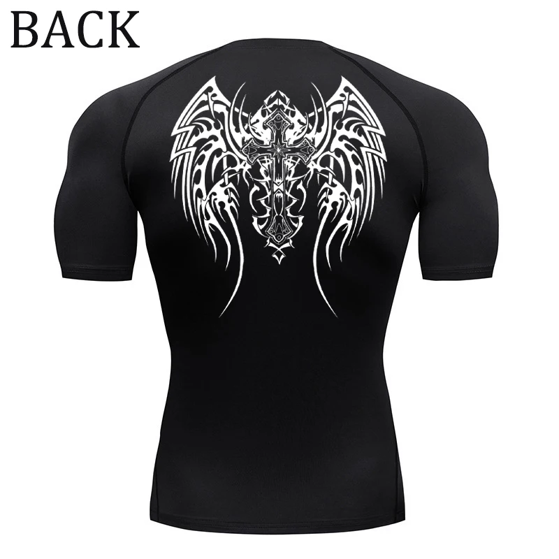 New Compression T Shirt Men Summer Sportswear Running T-shirt Elastic Quick Drny Sport Tops Tee Athletic Gym Workout Shirts Men